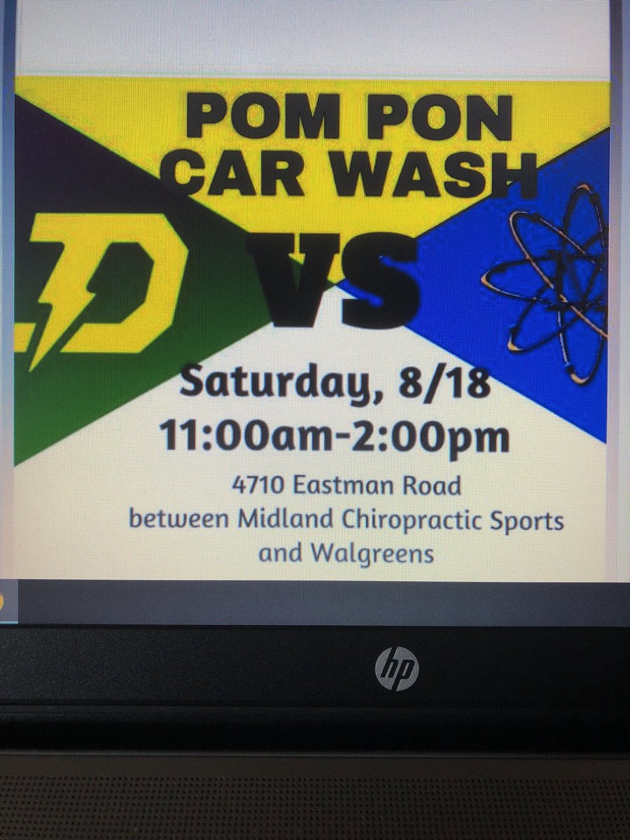 katystearns71's tweet photo. Dow Pom has challenged MHS Pom to a car wash!!! So Chemics, get those cars Dirty this week!!! And come Sat from 11-2!!! #yeahpom https://t.co/q8tQcGyLb8