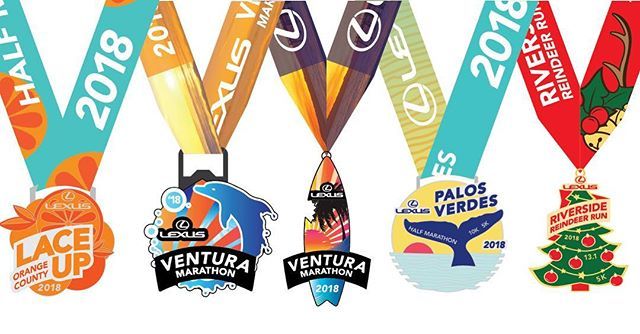 laceupseries's tweet photo. Meet your 2018 Lexus LaceUp Running Series finisher medals 👀
—
The LaceUp Challenge medal will be revealed next week 🙌🏼
#lexuslaceup #werunsocal https://t.co/jKWxSqH6o9 https://t.co/vG3XYVuxXK