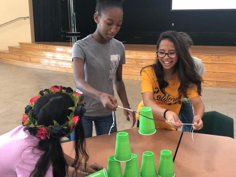 RodeoPalms's tweet image. 6th Grade Map Mixer - Incoming 6th grade MAP students met together to mingle and play games. Pictured are students competing to build the tallest Cup Tower! #competitivefun @RodeoPalms #myAlvinISD