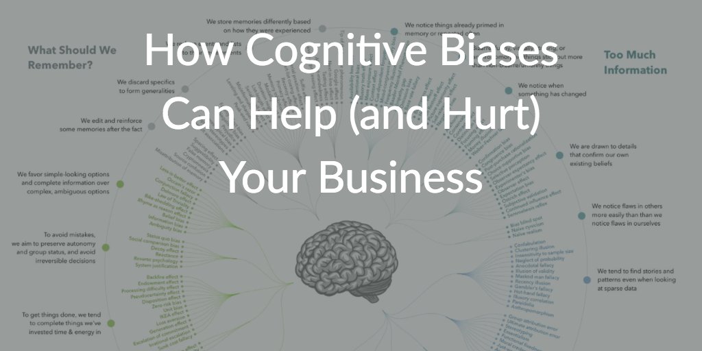 padge12000's tweet photo. How Cognitive Biases Can Help (and Hurt) Your #Business by @nireyal Read: https://t.co/ISa82bBXZg https://t.co/aKzmocxpHw