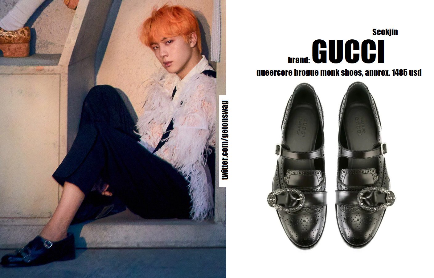 gucci queercore brogue monk shoe