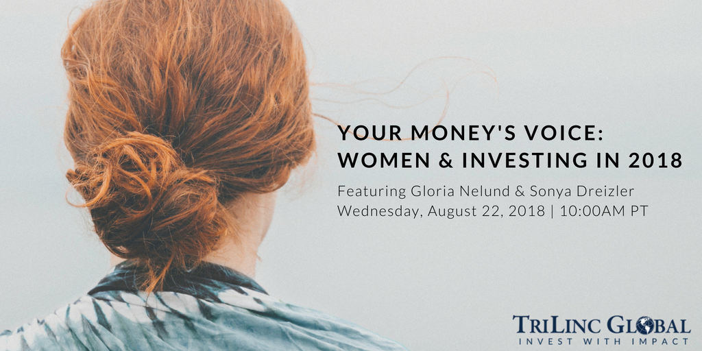 Join <a href="/TriLinc/">TriLinc Global, LLC</a> CEO <a href="/Gnelund/">Gloria Nelund</a> and Solutions With Sonya founder <a href="/SonyaDreizler/">Sonya Dreizler</a> on Wednesday August 22nd for a webinar - Your Money's Voice: Women and Investing in 2018. Click here to register: zoom.us/webinar/regist…
#ImpInv #YourMoneysVoice #InvestWithHer #WomenAndInvesting