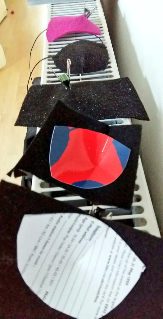vespersian's tweet image. Check out my #PiratePatch production line. I've got no idea what @ShambalaFest 's dress up theme is this year, but this is ours...