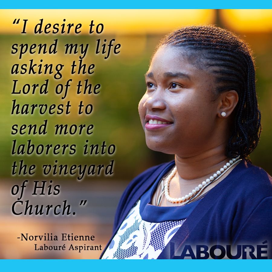 LaboureSociety's tweet image. Meet new aspirant Norvilia Etienne! Norvilia is a joy to be around and you won't want to miss hearing about her vocation story! Check it out at: labouresociety.org/norvilia-etien… #aspirantweek2 #labouresociety #class15 #vocations