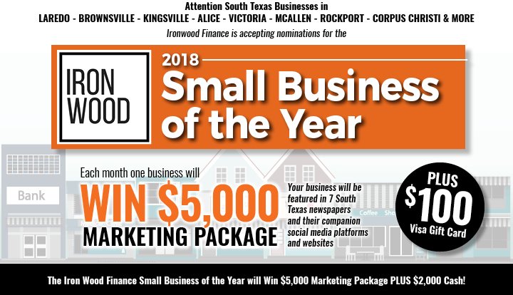SPONSORED: Small Business Of The Year Contest!
Win $2,000! ￼￼🤝
semhq.net/ironwood-finan…