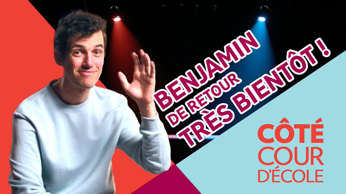 MAISONTHEATRE's tweet photo. Ça s'en vient... 6 nouvelles vidéos sur le théâtre seront bientôt en ligne sur notre chaîne YouTube CÔTÉ COUR D'ÉCOLE ! En voici un petit avant-goût : https://t.co/kz0bqaTdJN  #LeRetourDeBenjamin #Décompte #CôtéCourdÉcole #jeunepublic https://t.co/rkRBcmu97j