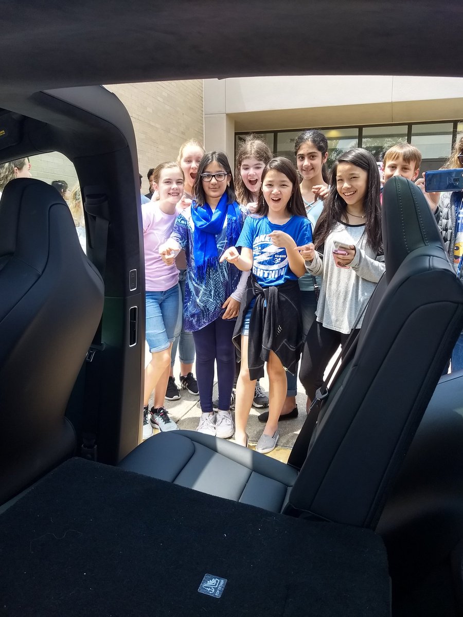 DoerreKISD's tweet photo. @JustinElbertPR Students experiencing innovation when Tesla brought their newest car to #exploreyourpurpose @DoerreKISD #MomentsinKlein https://t.co/N87tN4YpOG