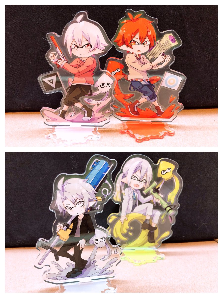 この前のスプラッシュセブンがアクリルスタンドになったらインクから飛び出してきそうでめっちゃかわいい✨ 