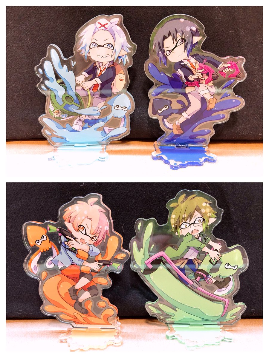 この前のスプラッシュセブンがアクリルスタンドになったらインクから飛び出してきそうでめっちゃかわいい✨ 