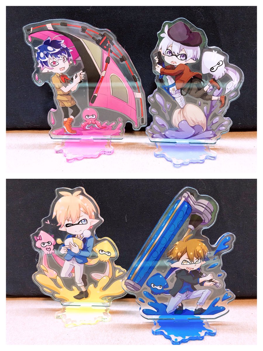 この前のスプラッシュセブンがアクリルスタンドになったらインクから飛び出してきそうでめっちゃかわいい✨ 