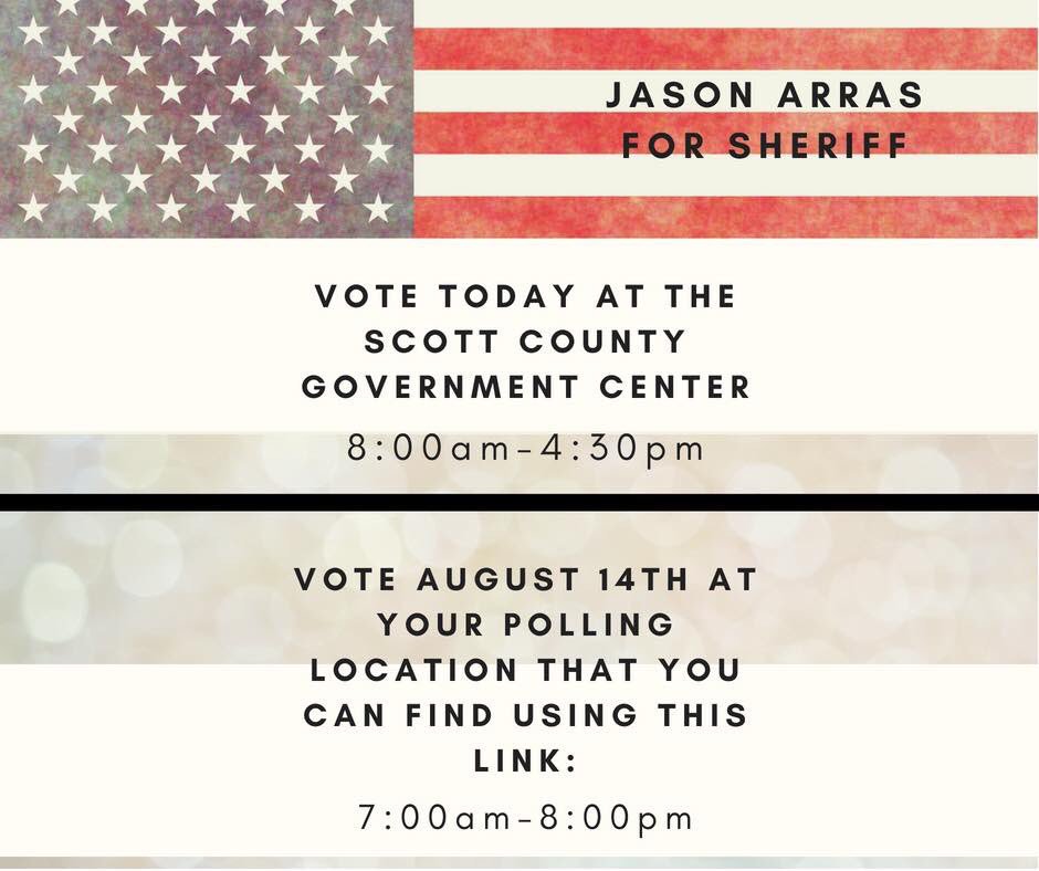 Arras4Sheriff's tweet photo. Tomorrow I can finally take a little break from campaigning!
#ArrasForSheriff #WinningByWorkingTogether https://t.co/CaoU506Z4f