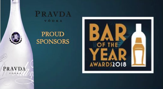 1 week to go until Bar of the Year awards. Pravda #WorldsFinestVodka will be there on the night! Good Luck to all the finalists! @AnzacWholesale <a href="/PaulHnx1/">Paul Hinks</a>