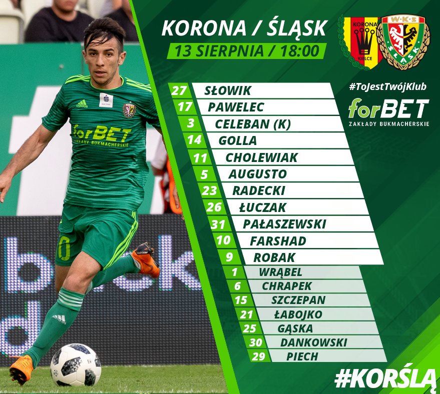 SlaskWroclawPl's tweet photo. Są zmiany! 👊

🔜 #KORŚLĄ https://t.co/IVbQX2YRjt
