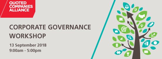 quotedcompanies's tweet photo. Our one-day Corporate Governance Workshop will show you how to effectively use and apply the new and updated QCA Corporate Governance Code. Taking place on Thursday 13 September - https://t.co/7KNltTQhur #CorpGov #SMEs #growthcompanies #directors #QCAcode https://t.co/rMDVDAPsBO