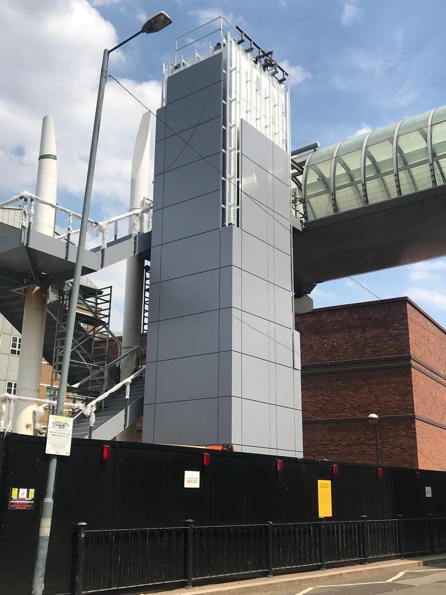 The guys are making great progress down at Poplar Station where we are cladding the two lift shafts in 3mm aluminium. #PoplarStation #Cladding #TFL #LondonUnderground #Aluminium