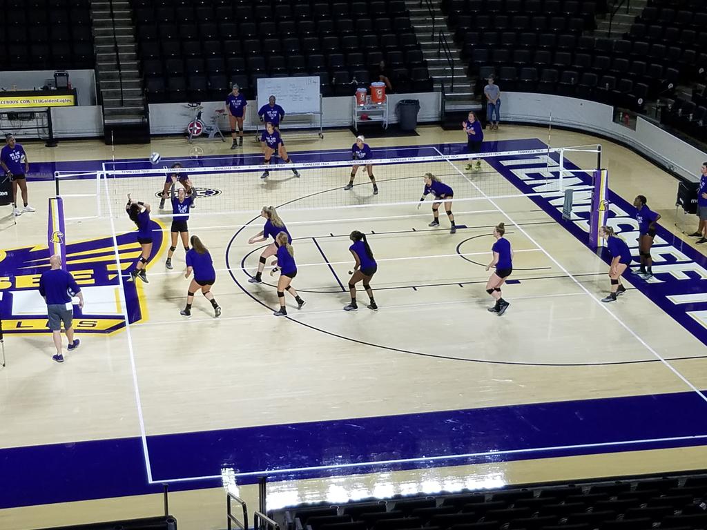 TNTechVball's tweet photo. Right back at it this morning! 🌞 and early. 🌟🦅🏐 #WingsUp #PreseasonWeek2 https://t.co/IL3uW6agFM