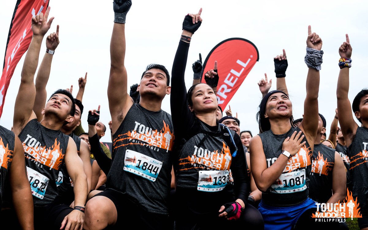toughmudder_ph's tweet photo. “I overcome all fears!” ☝️ You mudders surely did that at the first ever Tough Mudder in Asia! We hope one of the things you took home with you, aside from your muddy shoes of course, was the fact that anything can be done with the help of teamwork 💪
#ToughMudderPhilippines https://t.co/63KLCqyWow