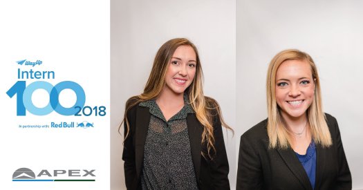CareersatApex's tweet photo. Congratulations to Apex interns Faith Hall from @unccharlotte and Katie Presswood from @UGA who were named to the Top ๐ฏ Interns list by @wayup! We are so proud of you both and honored to have you as a part of our team! https://t.co/xW4tEN2AX0 #intern100 #apexcareers https://t.co/hTZxoc6LVg