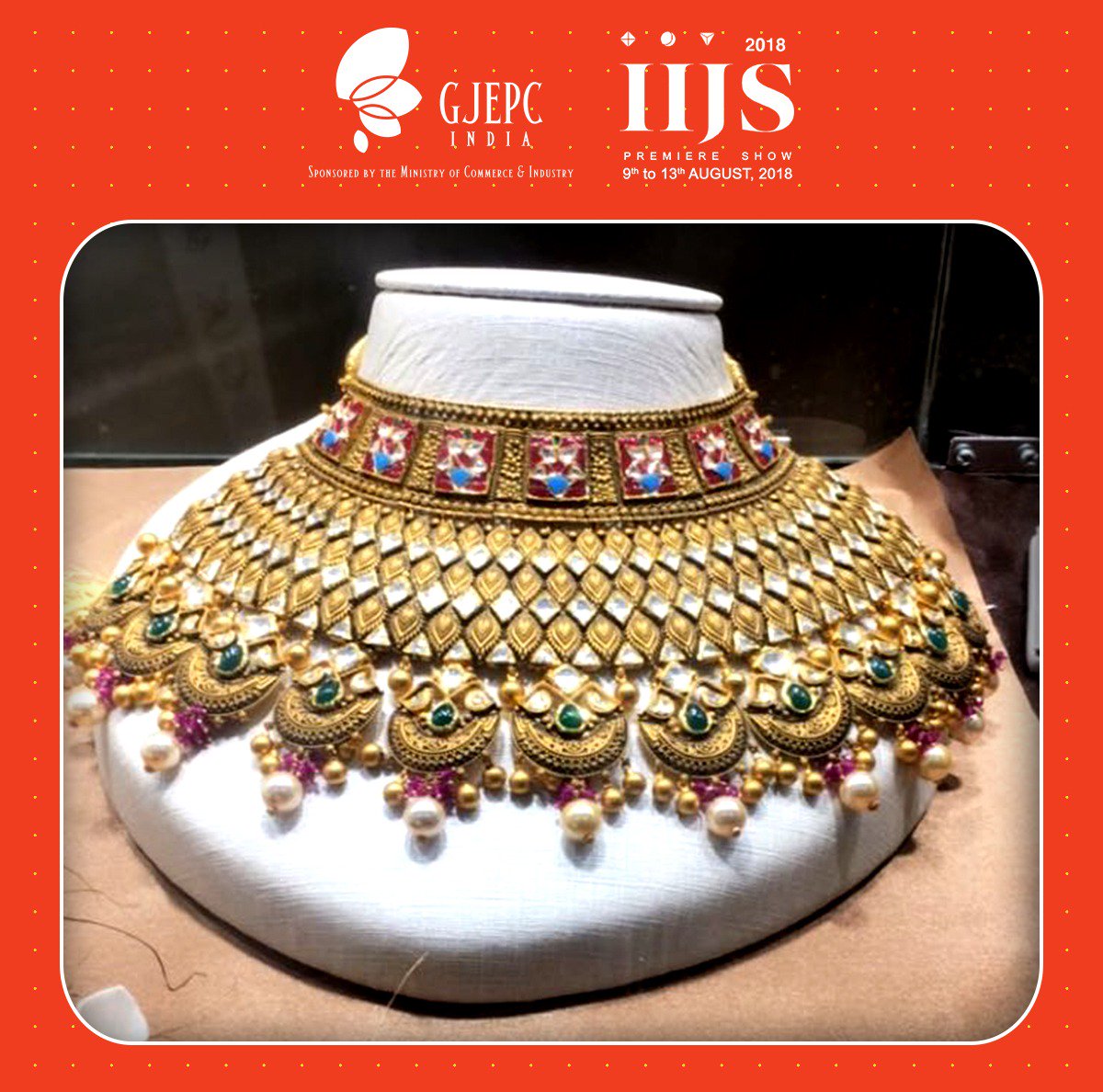 GJEPCIndia's tweet photo. #IIJS2018 was without a doubt bigger, better and smoother than ever! Catch a glimpse of the #JewelleryTrends witnessed this year. https://t.co/myuPY4llL2