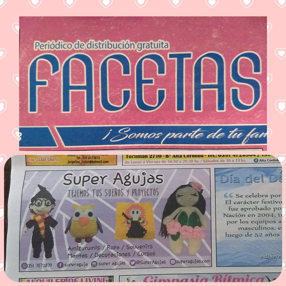 SuperAgujas's tweet photo. Salimos en #facetas para su edición especial del día del niño! 😍😍

Un especial agradecimiento a Melanina por este increible diseño!

#superagujas #diario #diariofacetas #amigurumis #handmade #handmadewithlove #diadelniño #promos https://t.co/07D1Qx9bwB