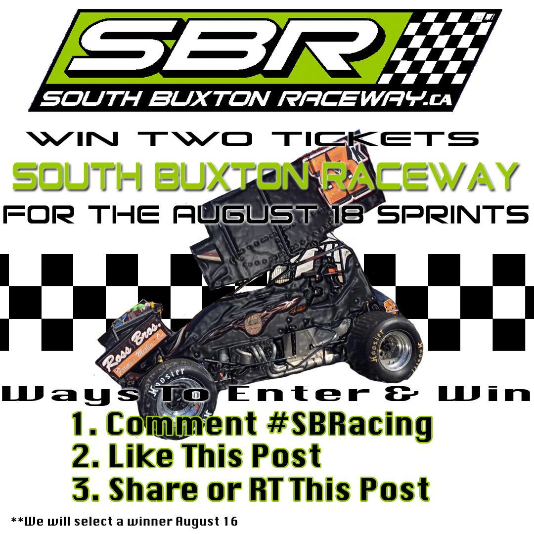 cksportsnetwork's tweet image. We're giving away 2 tickets to @SouthBuxton Raceway's August 18 SOS Sprints. Here's how to enter and Win #SBRacing