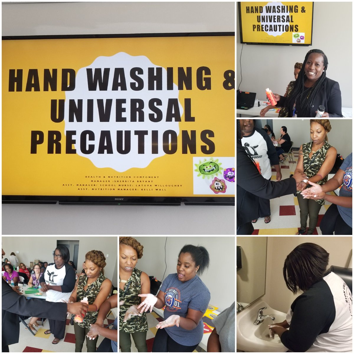 matrix_detroit's tweet photo. Our #MatrixHeadStart training using Glo Germ kits thanks to the generous support of @ChildrensDMC. These will be used to train staff and teach our children about proper hand washing!
Our #HeadStart centers are enrolling ages 0-5 for fall - call (313) 285-1905 today!
#Detroit https://t.co/iUoWhN1LXZ
