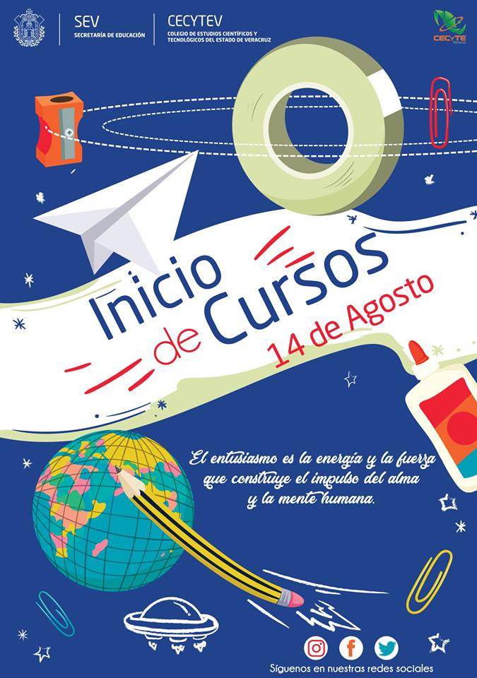 CecytevTV1's tweet photo. 📚El entusiasmo es la energía y la fuerza que construye el impulso del alma y la mente humana.👉Recuerden que su inicio de cursos es mañana 14 de agosto a las 7AM. Les deseamos un ¡Felíz y excelente inicio de semana! #ComprometidosConLaEducación #SEV #Veracruz #CECyTEVTresValles https://t.co/vfHacPacce