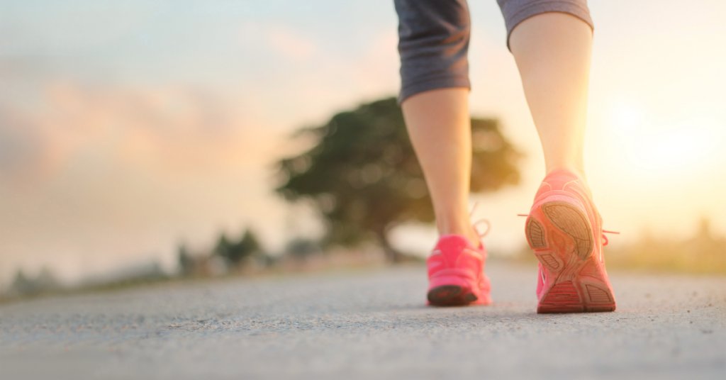 WebMD's tweet image. Walking just 5.5 miles per week (and you don't have to do it all at once) at a slow pace lowers your risk of things like heart attacks, strokes, and heart failure by 31%. 😯 wb.md/2KMSG6p