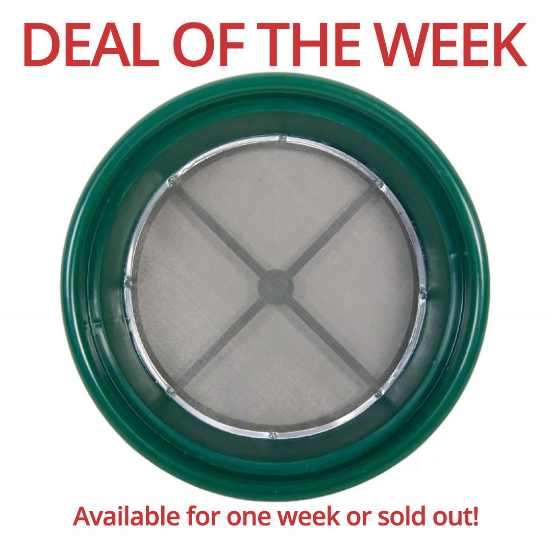 KellycoDetector's tweet photo. The Deal of the Week is here! The Keene CS50 Classifying Sieve 50-Mesh saves time by filtering out debris so you can start to find the smallest gold flakes. https://t.co/NXyWMCCkOr #treasurehunting #kellycodetectors #hobby #gold #prospecting https://t.co/hNlXrtS3Ia