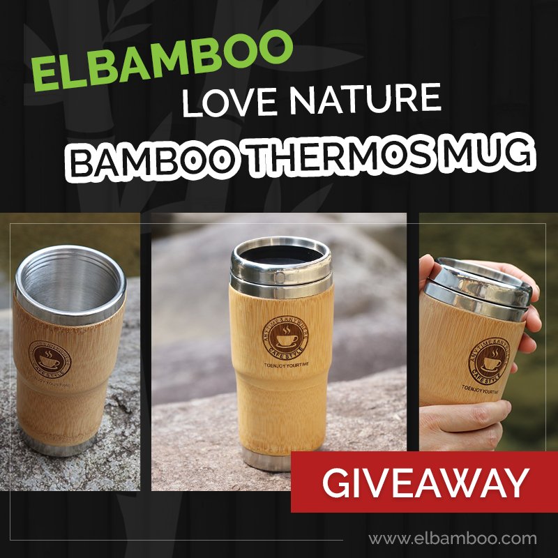 ElBamboo's tweet photo. 🎁Website Launch GIVEAWAY: Enter for a chance to win an Eco-friendly Bamboo Thermos Mug By Elbamboo🎁‼️To enter, simply click the link https://t.co/gZJtzPMmcW to join our #giveaway #lovenature #bamboo #zerowaste #organic #ecofriendly #plasticfree #savetheplanet #Join https://t.co/sh9eSneF73