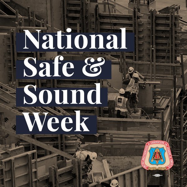 National Safe and Sound week begins today! The UBC remains committed to keeping our members safe. Check out this link for #SafeAndSound2018 events near you: osha.gov/safeandsoundwe… #UBC