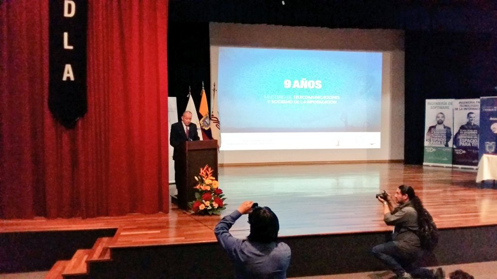 Telecom_Ec's tweet photo. Ministro @GuilleHLeon : "Un día como hoy, 13 de agosto de 2009, se creó el @Telecom_Ec , como el órgano rector del desarrollo de las Tecnologías de Información y Comunicación en el Ecuador." #AniversarioMINTEL #GobiernoElectrónicoEc https://t.co/MxipMZrYSl