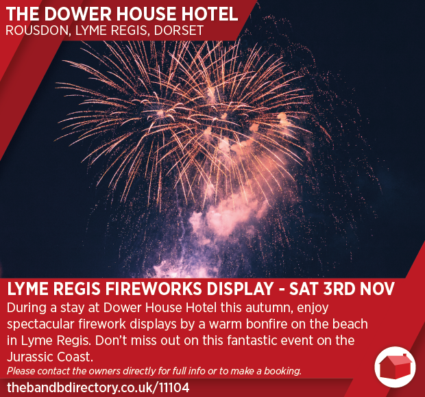 TheBBDirectory's tweet photo. Enjoy spectacular fireworks in November during a stay at The Dower House Hotel in Dorset. Book accommodation direct today.
https://t.co/M6uAe1aTDY 
#Rousdon #LymeRegis #Dorset #England #Holiday #Travel #Fireworks #Bonfire #Beach https://t.co/JvqxsBQhjY
