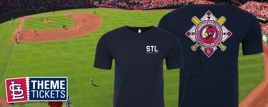 Cardinals's tweet photo. Today, we announced the addition of Union Appreciation Day to our #CardsTheme ticket schedule on Sept. 2nd. 

All fans who purchase the special Theme Ticket will take home a specially-designed "Cardinals Union Proud" t-shirt. Tickets start at just $20 at https://t.co/B3O3T4uDUo. https://t.co/UlfS6bfvYB