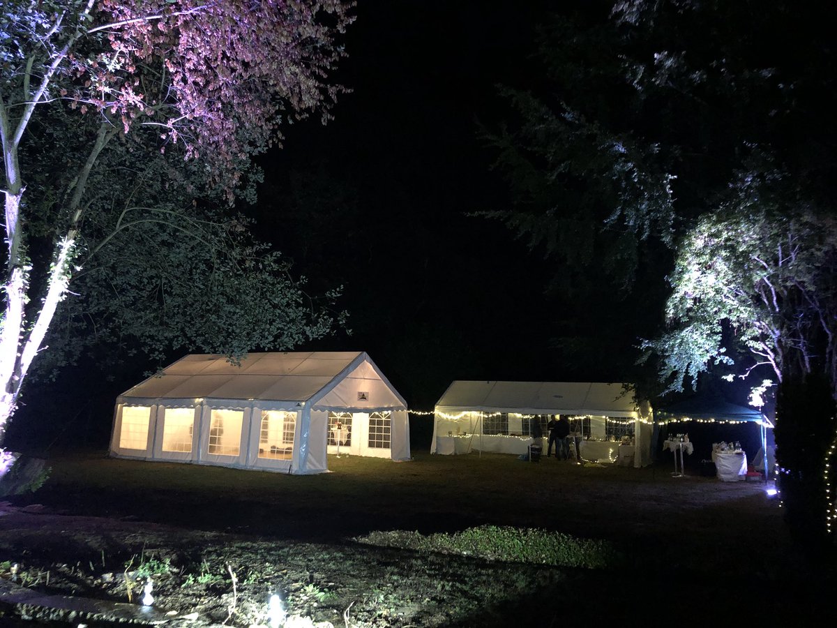 Outdoor lighting, fairy lights and dancefloor for this weekends garden party .. #bopperteam #events #party