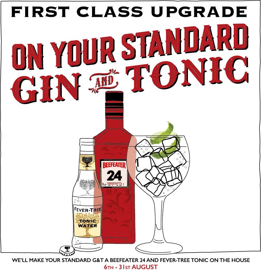 JWLeesHuntsman's tweet photo. Upgrade your G&amp;T on the house throughout August👌🏼🍸 #jwlees #huntsmaninn #ginandtonic https://t.co/KoxL4tRkmS
