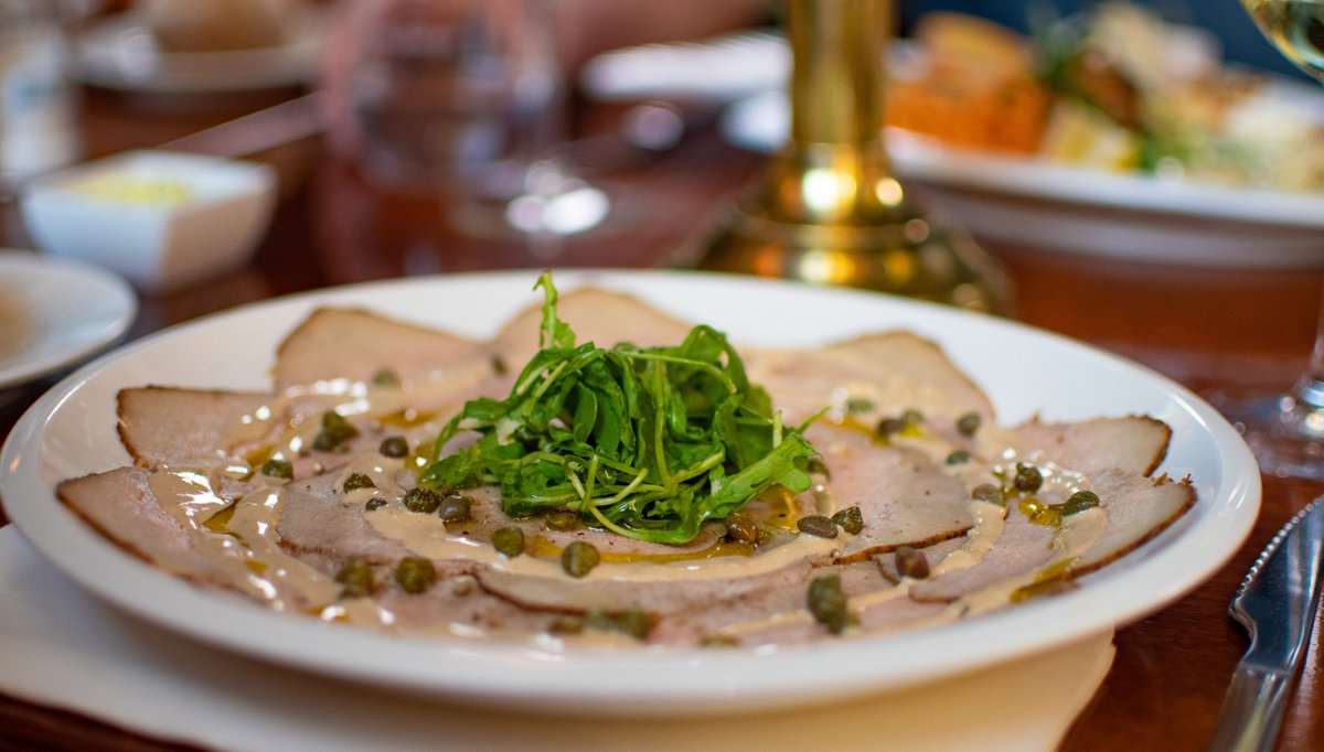 How about this fancy dish to start off your week? Vitello Tonato with tuna mayonnaise, capers and rucola. #iamsterdam #amsterdamcentralstation