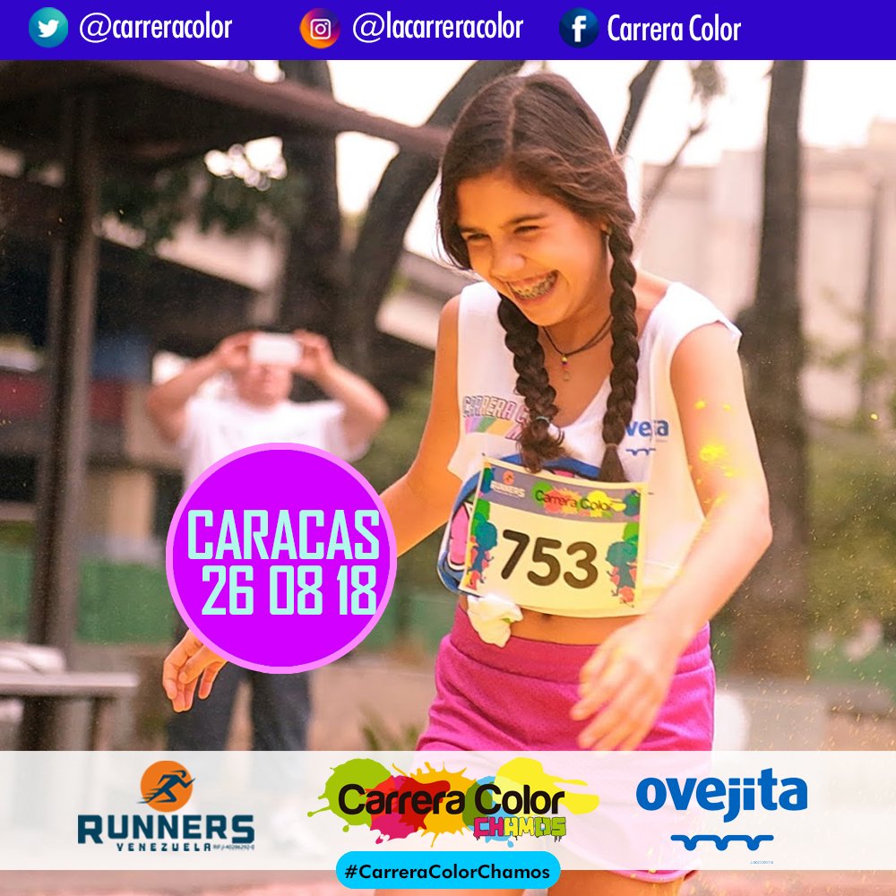 CarreraColor's tweet image. Quedan dos semanas de inscripciones para la #CarreraColorChamos Entra en nuestra web runnersvenezuela.com/chamos