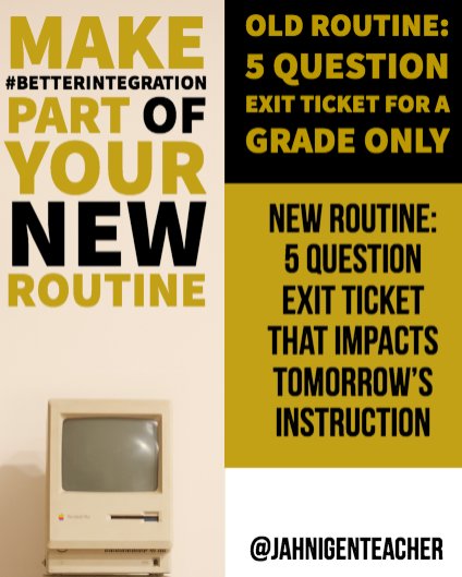 JahnigenTeacher's tweet photo. Start the school year off with some new routines #betterintegration #EdTechMusic #blendedlearning #learningtransformed #Edtech #edchat https://t.co/XiQi0EKQvr
