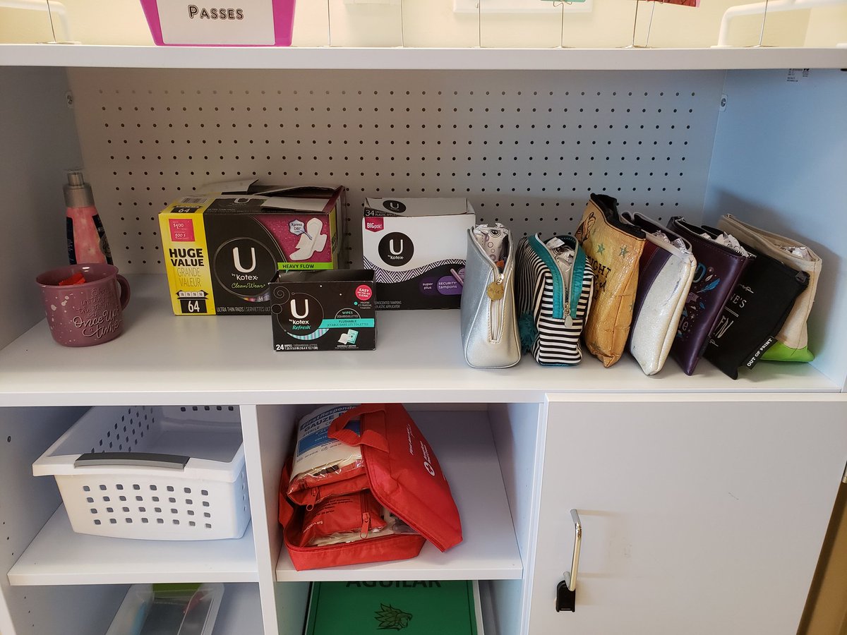 missa1890's tweet photo. Thank you @ubykotex for creating the awesome products I used to stock the Period Pantry in my classroom! #periodpantry #firstdayofschool #normalizeperiods https://t.co/OfX61Bbrr6