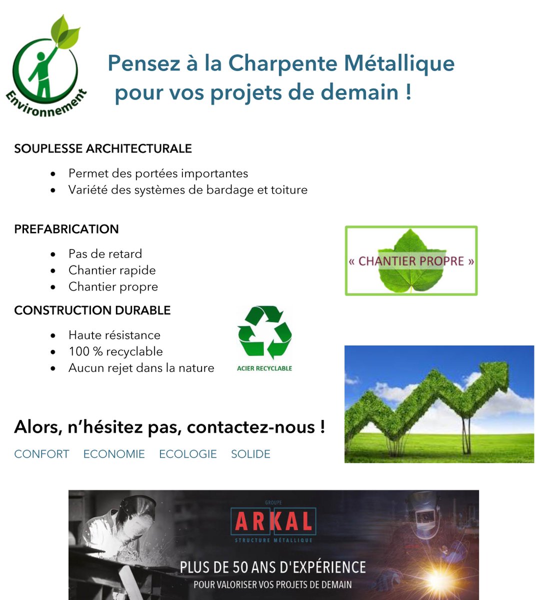 GroupeARKAL's tweet image. ENVIRONNEMENT ♻️ | PENSEZ À LA CHARPENTE MÉTALLIQUE ! Découvrez tous les avantages d’une charpente métallique avec #ARKAL pour vos constructions à venir, même les plus élitistes. Pas de déchets sur les chantiers et l’acier est entièrement recyclable. &amp;gt;&amp;gt; groupe-arkal.fr/contact/