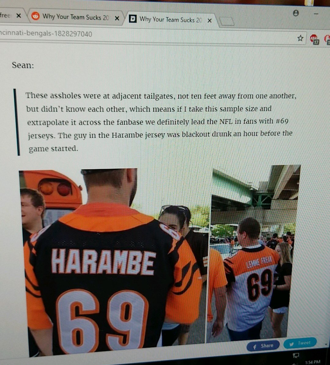 harambe bengals jersey