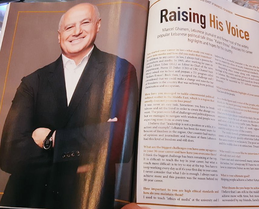 RT twitter.com/philabouzeid/s… We can’t be Prouder ! Working with a Talent and A #Media Icon : @Marcel_ghanem and @saadhariri featured in @Forbes #ForbesMiddleEast chosen among Top 100 personali…
