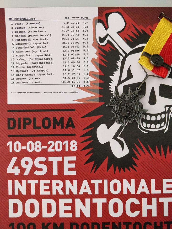 Br4mJ's tweet photo. Last Friday I participated in the "Dodentocht" ("March of the Dead) a 100 km hike in my home region. Finished in less then 18 hrs - almost 1h45 min faster then last year. Looking forward to the 50th edition next year! #doto18 https://t.co/80vA9L3yCx