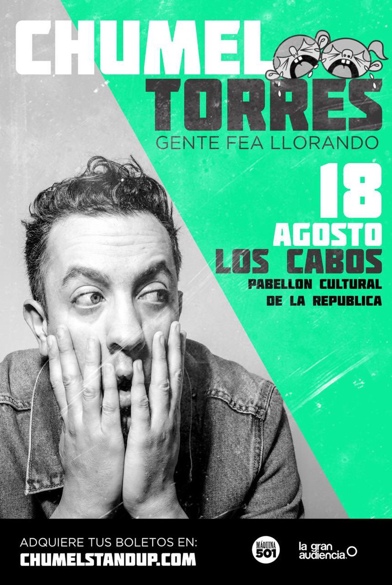 📣Estamos a 5 días del comienzo de la nueva gira de <a href="/ChumelTorres/">Chumel Torres</a>  y su show “gente fea llorando”
18 de agosto #LosCabosBCS 
Boletos a través de <a href="/boletia/">Boletia</a>  y en #GuayaberassTrujeque 📣