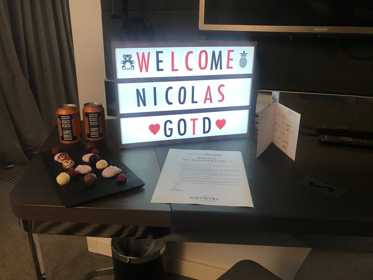NicDoodson's tweet image. When @Accorhotels exceeds themselves....outstanding service at @NovotelEdinCent. Amazing service and great room. Thanks guys!
