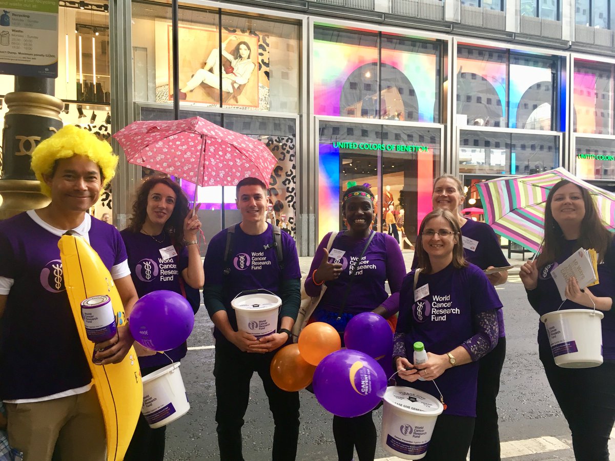 WCRF_UK's tweet photo. Today a number of our staff were out and about in London to raise money for our #CancerPrevention work - we want to say a huge thank you to everyone who has taken part in, and supported, our #WCRFtakeover! https://t.co/l9YhGwtHz2