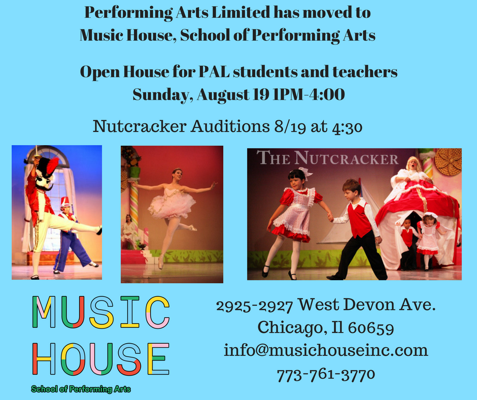 PALmoves's tweet photo. PAL doors have closed, @musichouseinc doors have opened. Music House, School of Performing Arts welcomes students and teachers to our open house 8/19/18 for the 2018 Nutcracker Auditions! https://t.co/KgIRhUHFRs