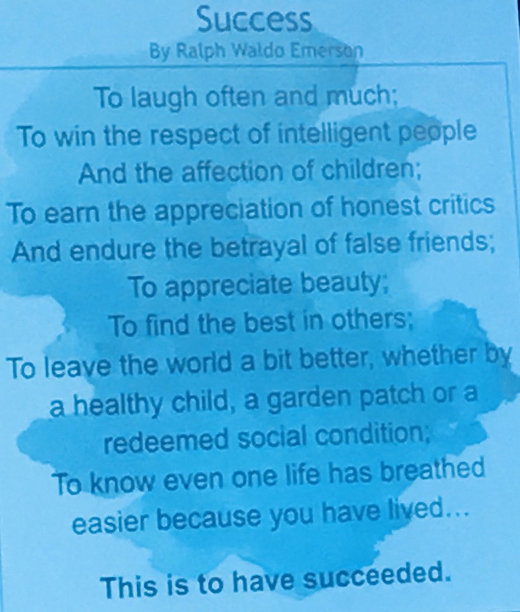 VickieYouhill22's tweet image. Wonderfully wise words, by Ralph Waldo Emerson, for how to define our own personal success. Happy Monday everyone! #rcsdk8.org