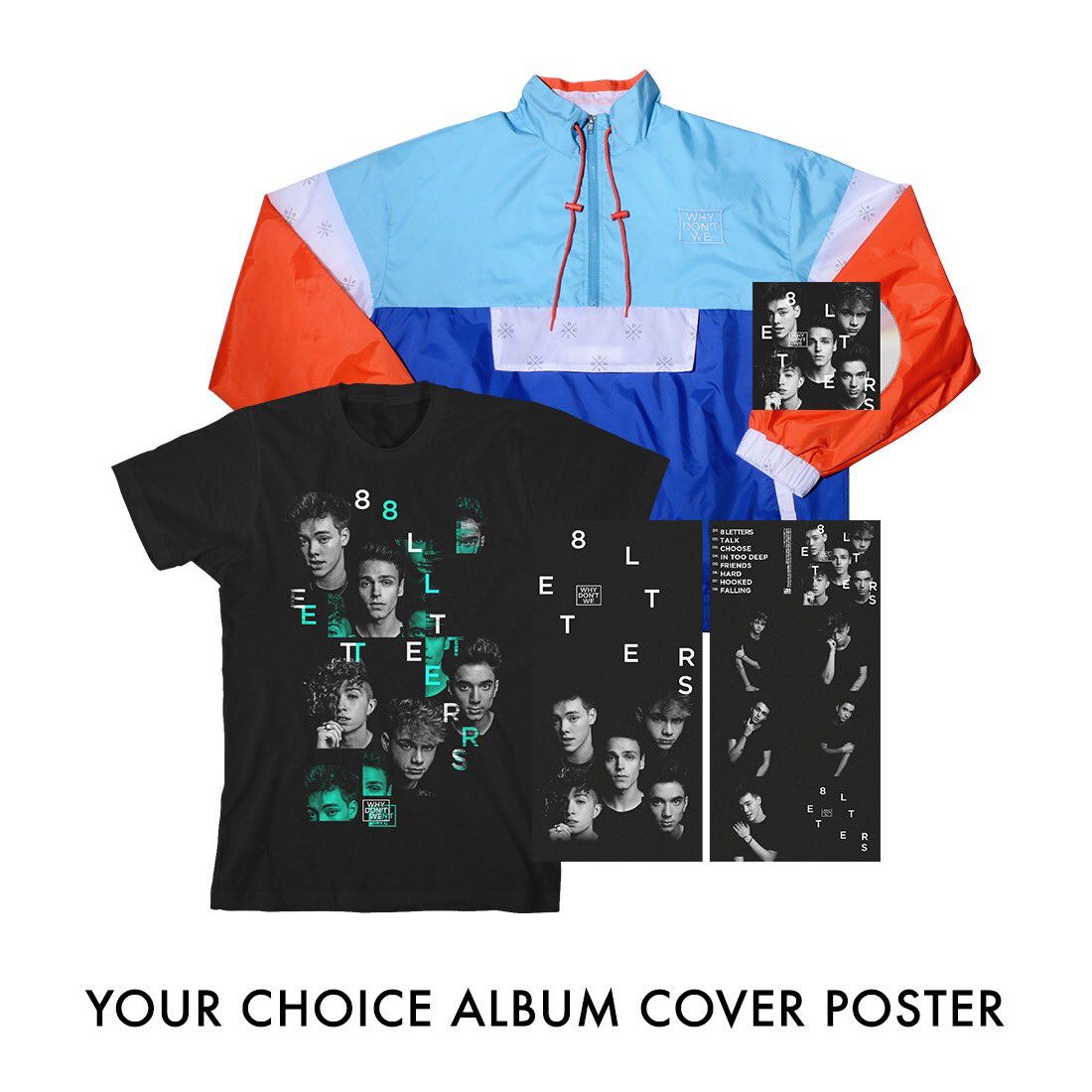 whydontwemusic's tweet photo. Limited edition pre-order bundles are up now! #8Letters https://t.co/kb6bEXaIX7 https://t.co/wjyjcxSqfc